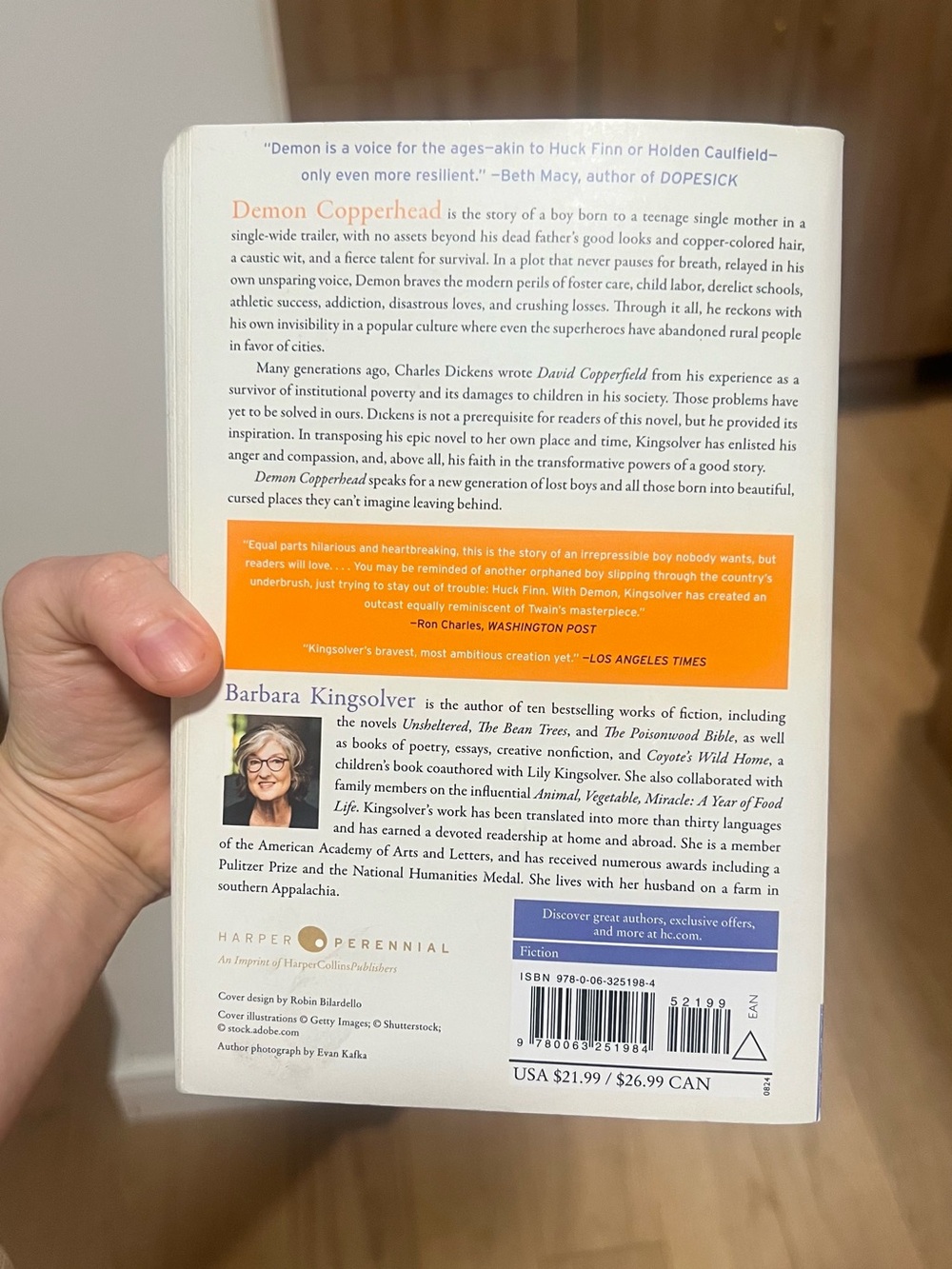 Barbara Kingsolver — "Demon Copperhead" (White Cover) Book to Read - Picture 2 of 3